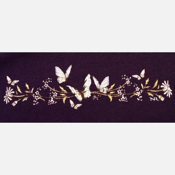 Northern Reflections T-Shirt XS Blue Butterflies  NOS w/Tag - Picture 2 of 3